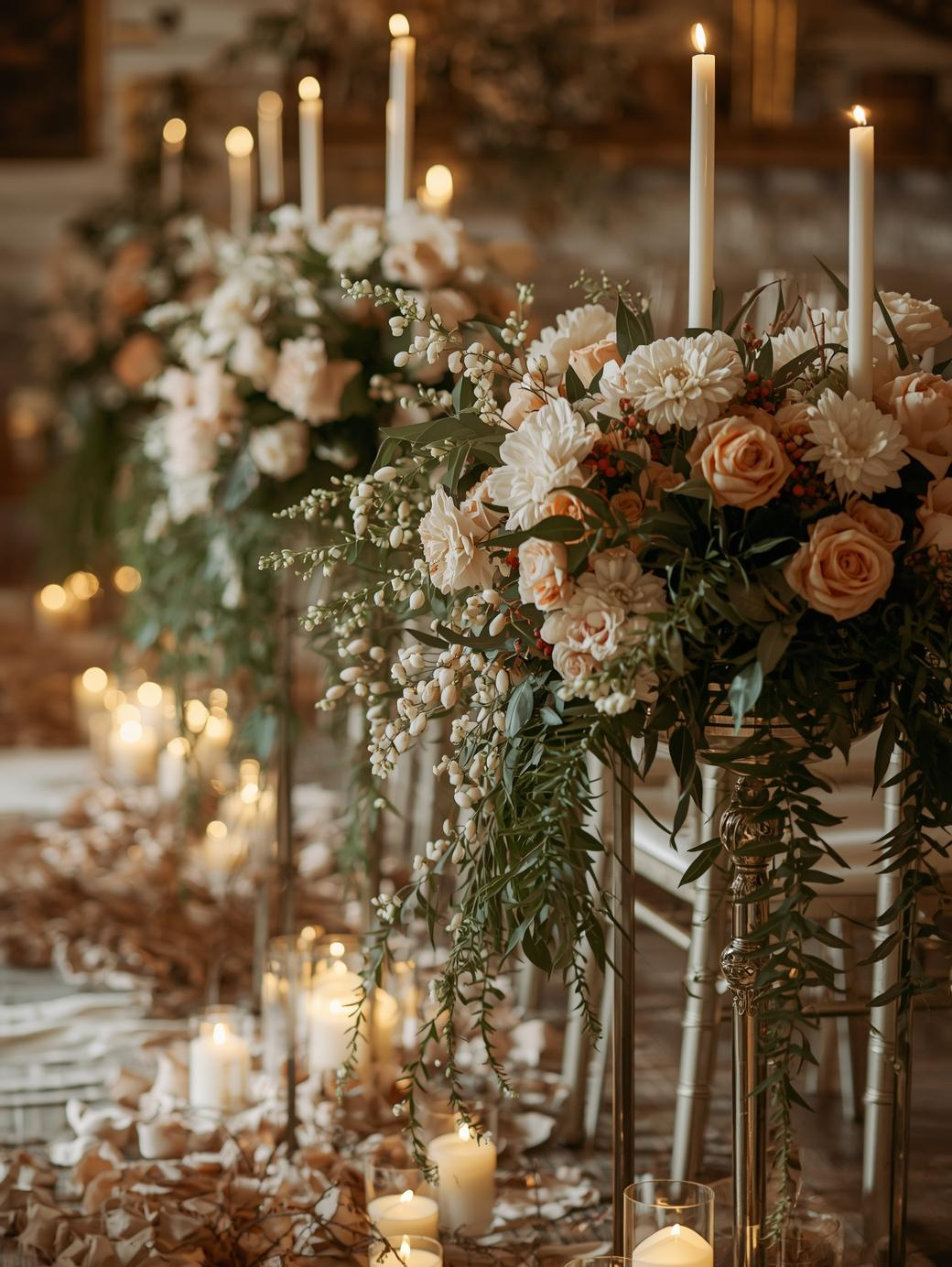 Modern Birthday Flower Backdrop Decoration