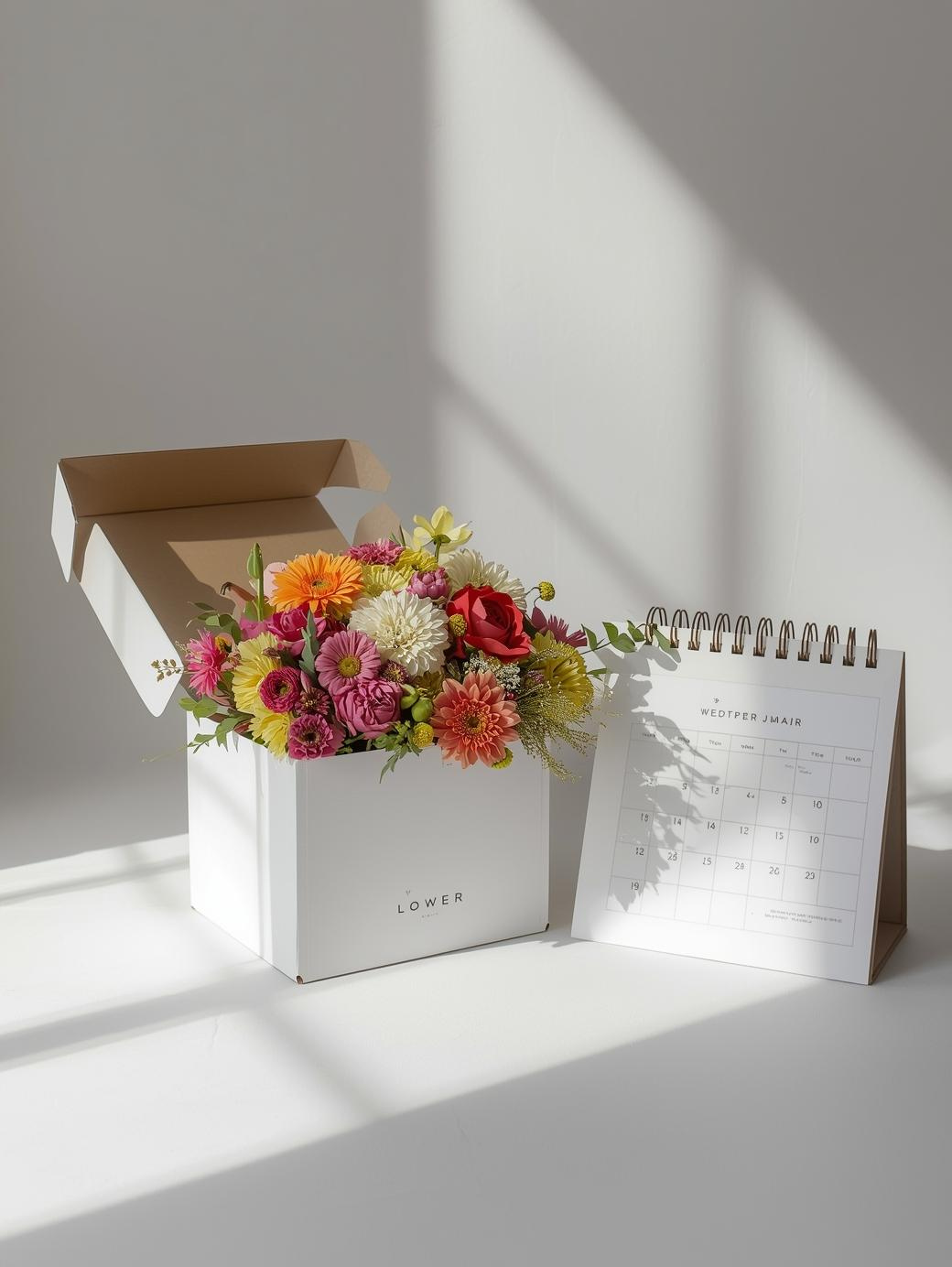 Modern Birthday Flower Backdrop Decoration