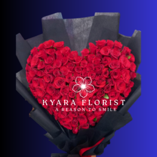 Luxury heart-shaped red rose bouquet delivery Ahmedabad Nikol