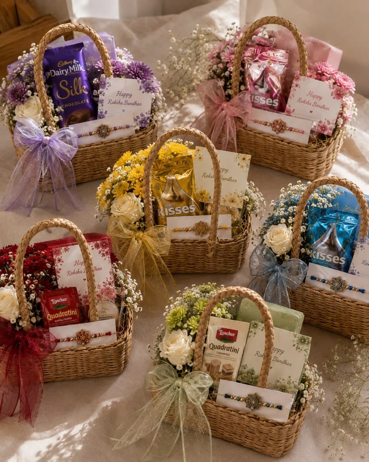 Curated fresh flowers and gourmet chocolate luxury gift hampers in Ahmedabad